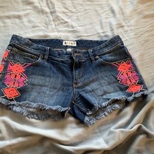 Roxy cut off Jean shorts